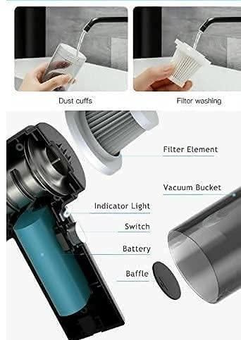 VacuDuster: Portable Air Duster Wireless Vacuum Cleaner