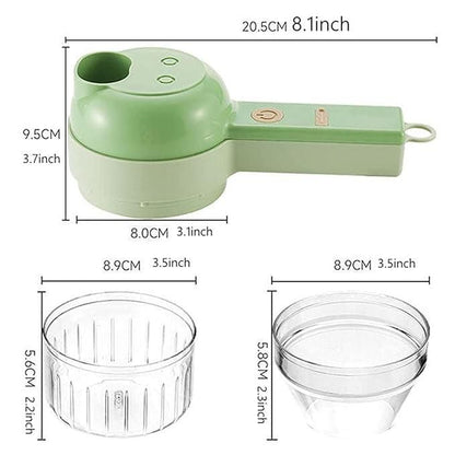 ChopMate: 4 in 1 Portable Electric Vegetable Cutter Set