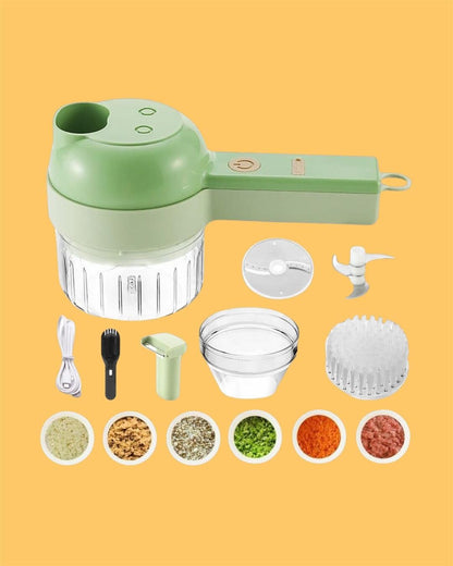 ChopMate: 4 in 1 Portable Electric Vegetable Cutter Set